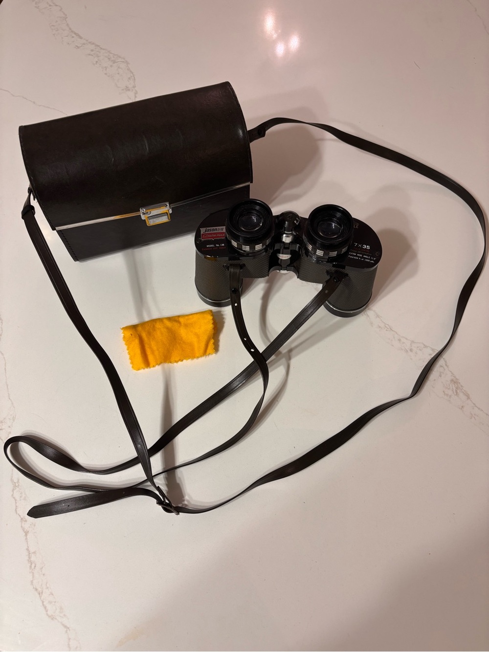 Vintage Jason Statesman Model 138 7x35 Extra Wide Angle Binoculars w Case